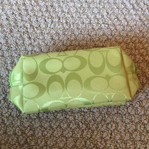 Green makeup bag